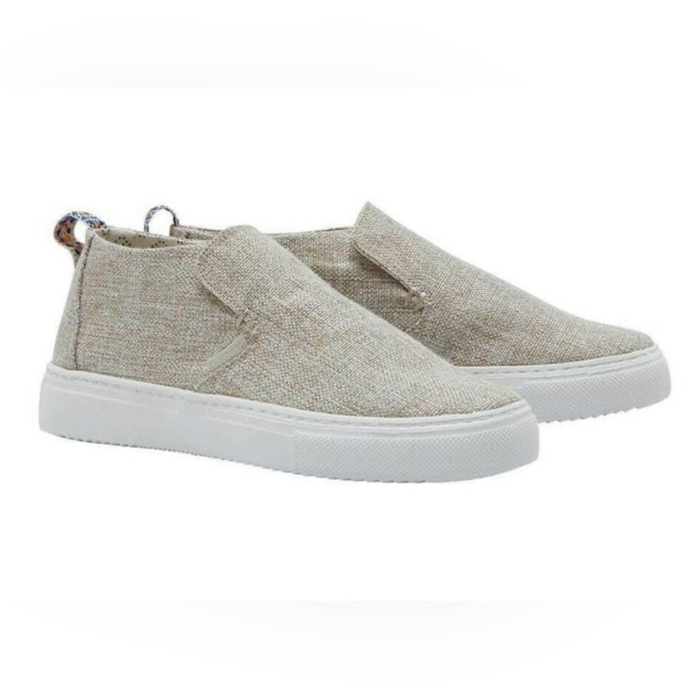 Hey Dude Ladies Beige Peyton Linen Shoes